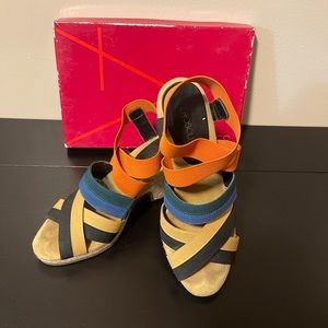 Gently worn colorful espadrilles